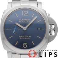 沛納海 Luminor Marina 42毫米藍色 PAM01028 男士腕錶，不鏽鋼材質，附原廠盒和保固卡，已全面保養，成色極佳 [二手]
