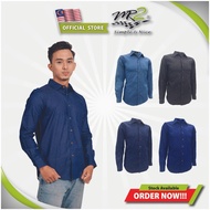 MR2 Uniform FD-729 - Baju Lelaki Denim Baju Korporat Baju Kemeja Jeans Men Shirt Men Corporate Shirt