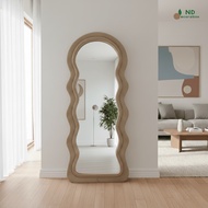 Standing Mirror Wavy Arch Aesthetic Modern Korean Mirror Material beludru