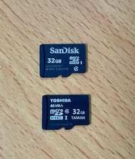 SanDisk & Toshiba MicroSD 32GB（$50兩隻）