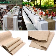 MONS Vintage Table Runner Wedding Burlap Hessian Natural Jute Burlap Chair Sashes