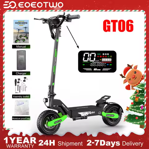 EOEOTWO GT06 Electric Scooter Adults,1200W Motor,E-Scooter 28Mph&40Miles Range,11'' All-Terrain Tire