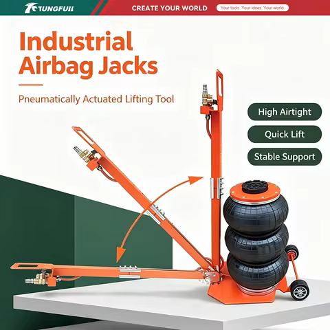 TUNGFULL Air Jack 3 Ton Pneumatic Lifting Jack with Heightened Column Adjustable Handle Thick Rubber