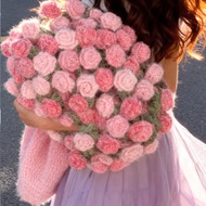 NUANYANGYANG | Gradient Rose Flower Blanket DIY Crochet Kit
