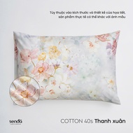Vỏ gối Cotton Twill 40s 50x70 45x65 cm Sen Đá Home Bedding họa tiết hoa đẹp bao áo gối nằm cotton th