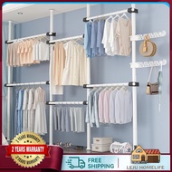 Floor-to-ceiling Metal Clothes Pole Hanger Rack | Adjustable Clothes Rack | Drying Rack | Bedroom Living Room Tension Clothes Rack - Free Combination
