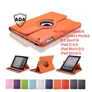 ADACase [เคสหมุน] Case iPad เคสไอแพด iPad Mini 1 2 3 4 5 iPad Air 1 Air 2 Gen 5 Gen 6 Pro 9.7 iPad Gen7 8 9 10.2 iPad Air 3 Pro 10.5 10.9 Gen10 iPad 2 3 4 เคสกันกระแทก เคสไอแพด หมุนได้