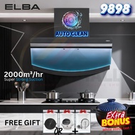 Elba kitchen cooker hood gas stove hob stainless steel cooking hood recycle auto clean 9898