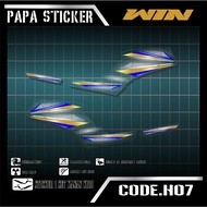 Transparent Striping WIN 100 STICKER MOTIF Transparent papa H07