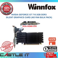 Winnfox NVIDIA GeForce GT 710 2GB DDR3 Silent Low Profile Graphics Card HDMI DVI VGA