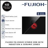 FUJIOH FH-IC6020 HYBRID HOB WITH INDUCTION &amp; CERAMIC ZONES - 1 YEAR LOCAL MANUFACTURER WARRANTY