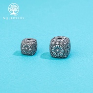 Square piercing Charm with 4-leaf clover pattern - NQ Jewelry