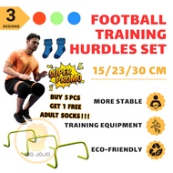 1 set (free socks) sport training hurdles set (5pcs) football training equipment premium abs