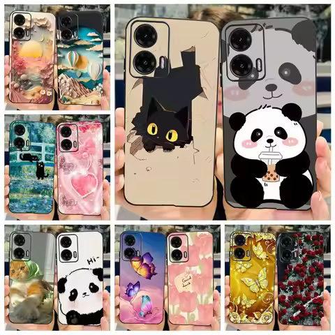 For Motorola Moto G35 G55 G85 Case Cute Painted Cover Matte Phone Case For Moto G85 G 35 G55 MotoG35