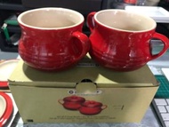 Le Creuset 湯盅 燉盅 烤罐一對 紅色 全新
