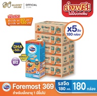 [ส่งฟรี X 5ลัง] โฟร์โมสต์ โอเมก้า369 FOREMOST OMEGA369  นมกล่อง ยูเอชที รสจืด ขนาด 180มล. (ยกลัง 5 ล