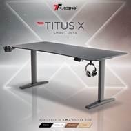 โต๊ะคอม TTRacing Titus X Smart Desk ปรับระดับความสูงได้ หน้าโต๊ะกว้าง Walnut 1.2 ม.