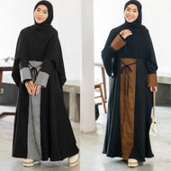 Abaya Motif Hitam | Abaya Gamis Formal Syari | Abaya Zaida By Hijab