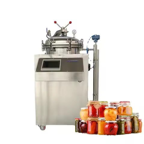 Automatic laboratory vertical steam & water bath fish canned food bottle milk sterilizer sterilizati