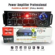 DUO MIC Ampli Mini Fleco A-501 BT Amplifier Bluetooth MP3 Player USB SD Card Memory Radio FM Hi-Fi S