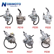 Motorcycle Carburetor PZ16 PZ19 PZ20 PZ22 PZ26 PZ27 PZ30 Hand Cable Chock Carb For 50cc-250cc Dirt B