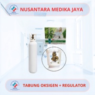 1 Meter Cubic Medical Oxygen Cylinder + Regulator + Nose Hose