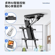 50-90Inch TV Ceiling Turner LCD TV Electric Roll-over Stand Folding TV Hanger Remote Control
