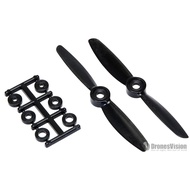 HQProp 4x4.5 Black Multi-Shaft Dedicated Propeller Glass Fiber Composite Material 2 Pcs (One Front O