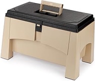 Yolco ST2 Sand 3-in-1 Camping Step & Storage Box for Motorhome & Caravan with Tool Insert, Load Capa