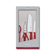 VICTORINOX 瑞士維氏 Swiss Classic 廚具套裝4件組 紅 6.7131.4G