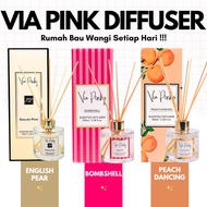 100ML VIA PINKY HOME DIFFUSER PERFUME RUMAH PEWANGI BILIK REED DIFFUSER ROOM FRAGRANCE ESSENTIAL OIL