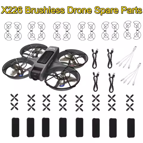 X226 Drone Spare Parts Battery 3.7V 1800mAh Propeller 4-in-1 Line USB Line Protection Framework Acce
