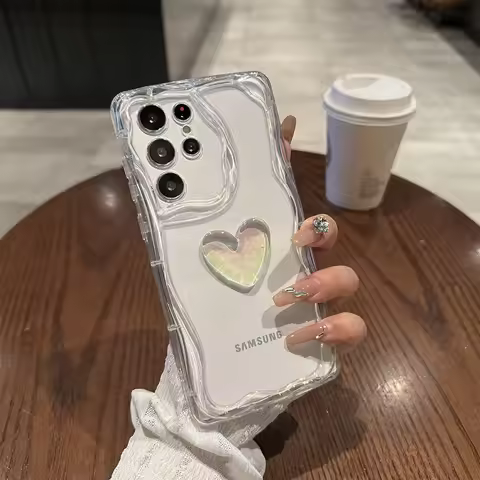 Cute 3D Love Heart Wave Silicone Soft Phone Case For OPPO Reno 10 8 Pro Plus 5G 9 7 Pro 5G 6 5G 5 4 