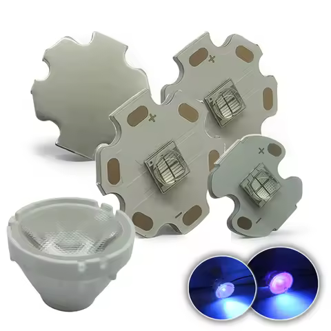 365nm 395nm 10W 5050 UV LED bead High Power led light-emitting diode Chip 4 Chips 8 30 60 Degree LED