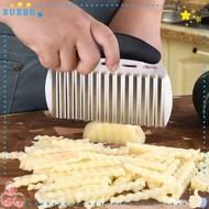 SUSSG Potato Slicer, Wavy with Handle Potato Cutter, Durable Stainless Steel Heavy Duty Vegetable Ch
