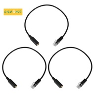 3X 3.5mm Plug Jack to RJ9 for iPhone Headset to for Cisco Office Phone Adapter Cable