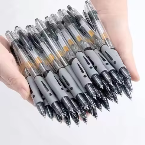 13/30pcs Retractable Gel Pens Set Black/Red/Blue Ink Ballpoint for Writing Refills Office Accessorie