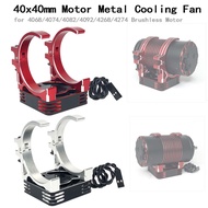 Motor Fast Cooling Fan 40x40mm Aluminum Fan w/ holder for Hobbywing Rocket 1/8 RC Car 4082 4074 4274