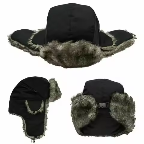 Men's Winter Aviator Earflap Hat: Russian Ski Cap, Waterproof Warm, Trapper Style