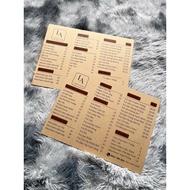 Vintage Menu, kraf paper printing, 3m cold cotton printing, A5, A4, A3 size, Small Fish printing DES