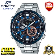 Edifice G-shock ของแท้บุรุษแฟชั่นกีฬานาฬิกากันกระแทกกันน้ำสายเหล็กอัตโนมัติยกมือไฟหน้าจอคู่นำจอแสดงผ