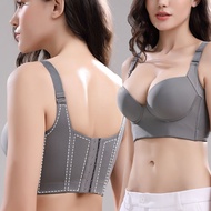Seamless Wireless Push-Up Bra with Back Sculpting Design - Sizes 34B-50H Available