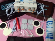 MEDITENS BlackBox TENS FES ES (3 Function) with gel. electrical stimulator, EMS nerve, tens machine,
