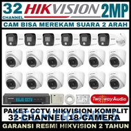 Techtronics | Hikvision CCTV package 2mp 32 channel 18 camera turbo hd two way audio CCTV camera