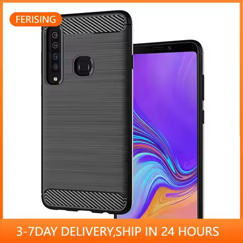 Carbon Case For Samsung Galaxy A9 2018 A9s Case Silicone TPU Bumper Shockproof Cover for Samsung Gal