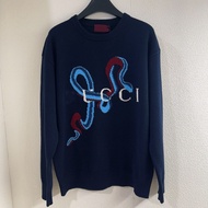 U1CY GU 2025 Zodiac Snake Letter Jacquard Pullover Sweater