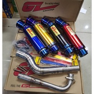 GL RACING CUTTING NLK TEMBAK BULAN OPEN BIG CORK EKZOS PIPE EXHAUST EX5 DREAM WAVE125 KRISS 110
