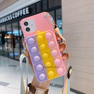 #relaxRelive Stress Pop it Fidget Toys Push It Bubble Soft Silicone Phone Case For Samsung A6 A8 Plu