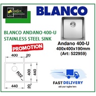 BLANCO ANDANO 400-U STAINLESS STEEL SINK