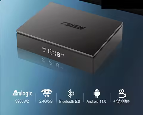 T95W TV Box 4GB 64GB S905W2 HD 4K BT5.0 2.4G&5G Wifi Media Player Android 11 Set Top Box